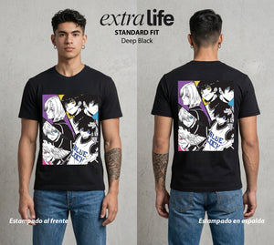La Prision del Gol | Los Heroes del Futuro #00306 - Playera Standard Fit | Deep Black - Foto en modelo