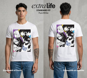La Prision del Gol | Los Heroes del Futuro #00306 - Playera Standard Fit | Pure White - Foto en modelo