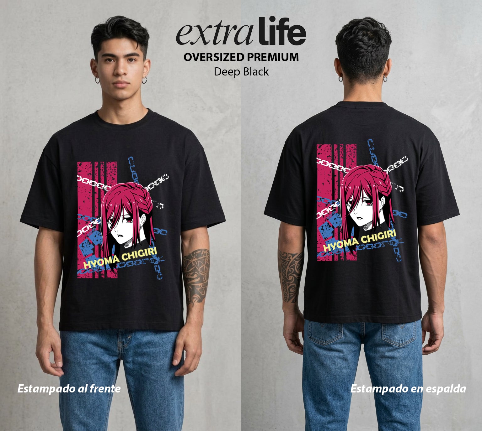 La Prision del Gol | La Velocidad Absoluta #00308 - Playera Oversized Premium | Deep Black - Foto en modelo