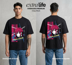La Prision del Gol | La Velocidad Absoluta #00308 - Playera Oversized Premium | Deep Black - Foto en modelo