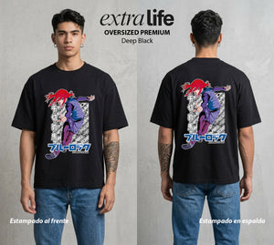La Prision del Gol | El Corredor del Gol #00309 - Playera Oversized Premium | Deep Black - Foto en modelo