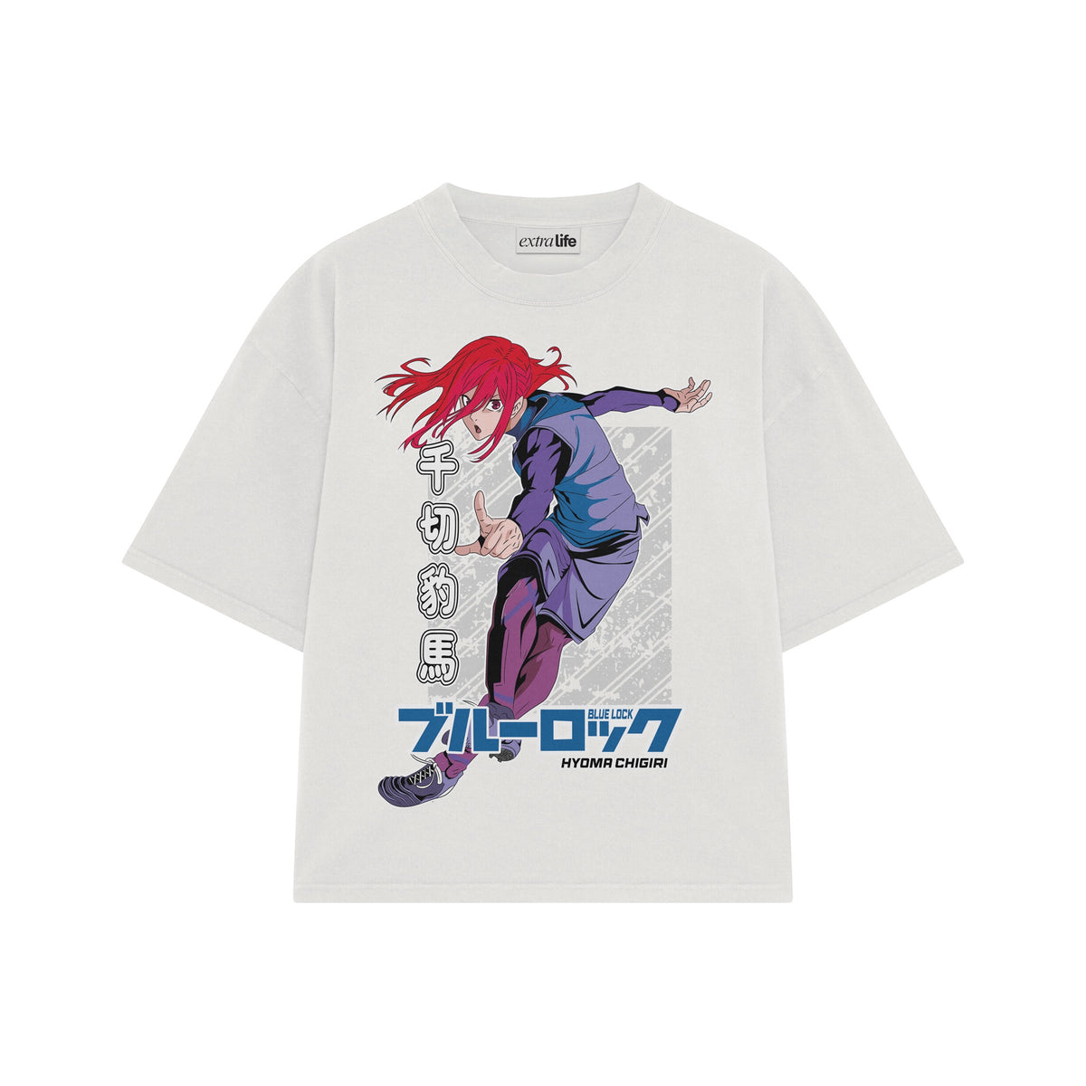 Playera streetwear premium de anime y gaming ExtraLife MX, corte oversized drop shoulder ligero y fresco en color Deep Black y Off-White, moda urbana mexicana de culto.