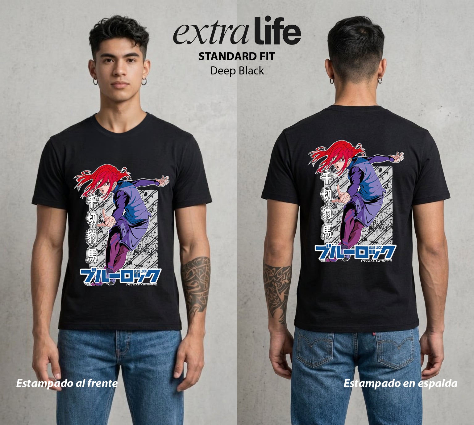La Prision del Gol | El Corredor del Gol #00309 - Playera Standard Fit | Deep Black - Foto en modelo
