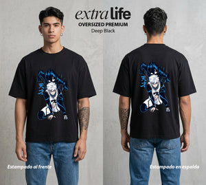 La Prision del Gol | El Talento Dormido #00313 - Playera Oversized Premium | Deep Black - Foto en modelo