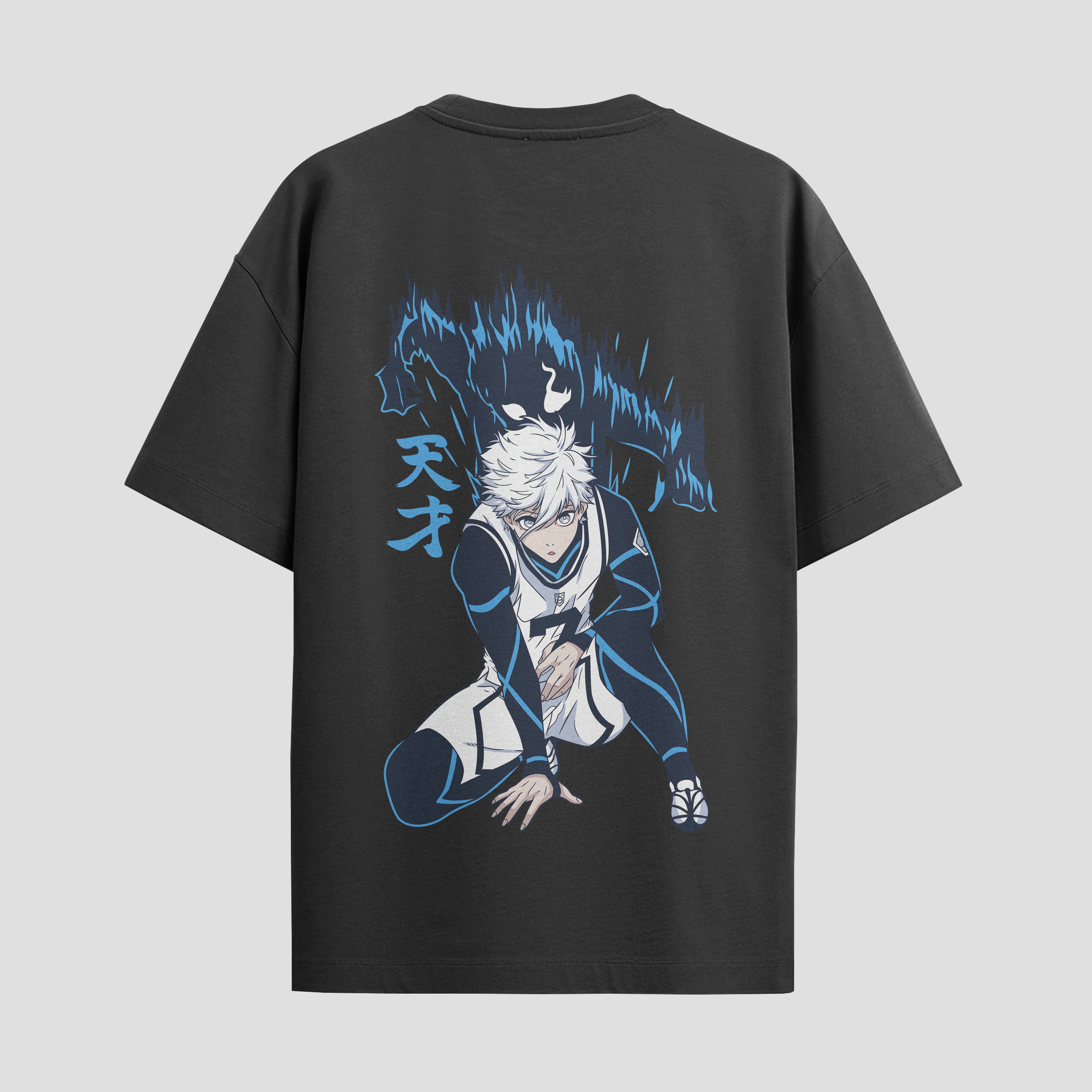 Playera urbana de anime y gaming ExtraLife MX, corte Standard Fit unisex ligero y transpirable en color Deep Black y Pure White, ropa de uso diario para gym y casual.