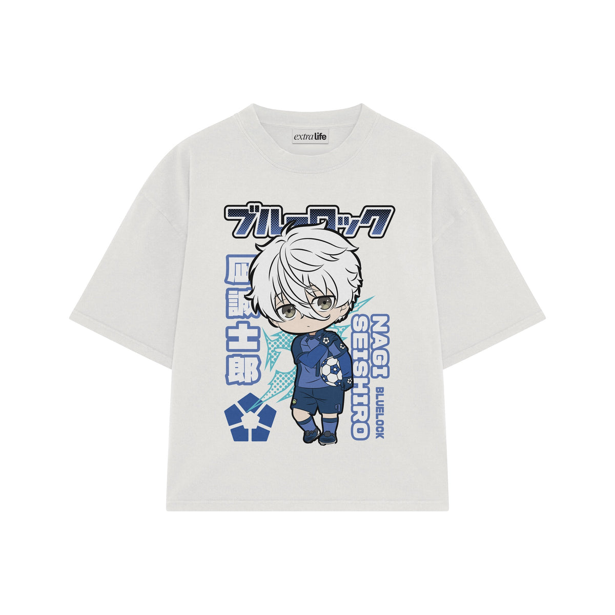 Playera streetwear premium de anime y gaming ExtraLife MX, corte oversized drop shoulder ligero y fresco en color Deep Black y Off-White, moda urbana mexicana de culto.