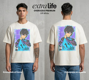 La Prision del Gol | La Vision del Gol #00316 - Playera Oversized Premium | Off White - Foto en modelo