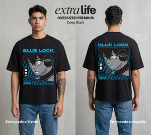 La Prision del Gol | El Ego del Gol #00317 - Playera Oversized Premium | Deep Black - Foto en modelo