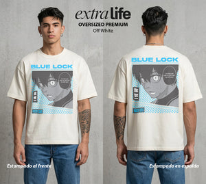 La Prision del Gol | El Ego del Gol #00317 - Playera Oversized Premium | Off White - Foto en modelo