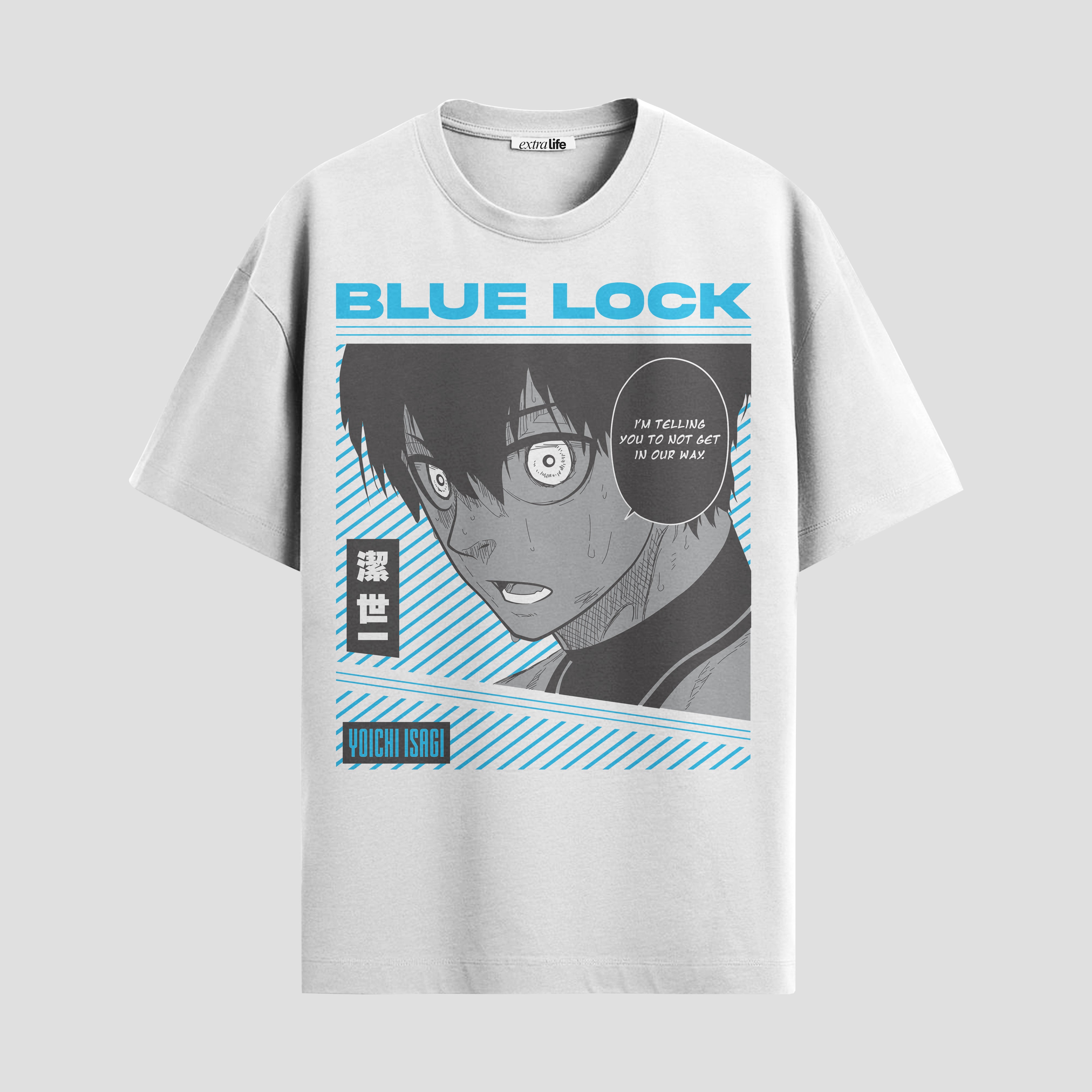 Playera urbana de anime y gaming ExtraLife MX, corte Standard Fit unisex ligero y transpirable en color Deep Black y Pure White, ropa de uso diario para gym y casual.