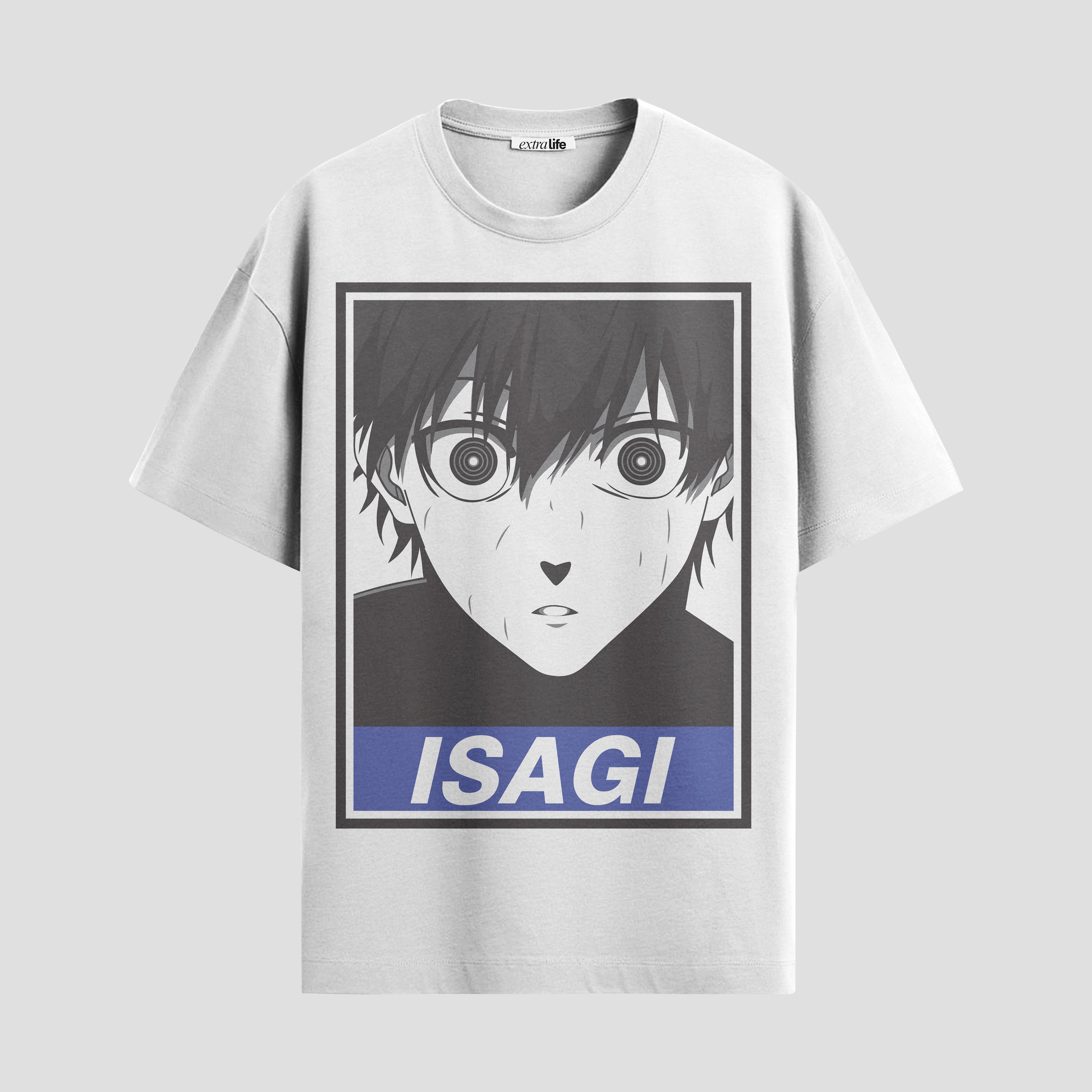 Playera urbana de anime y gaming ExtraLife MX, corte Standard Fit unisex ligero y transpirable en color Deep Black y Pure White, ropa de uso diario para gym y casual.