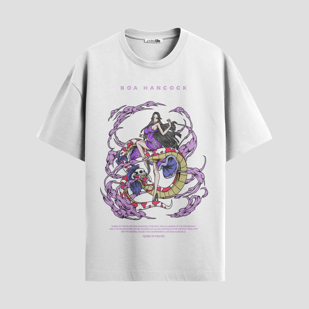 Playera urbana de anime y gaming ExtraLife MX, corte Classic Premium unisex ligero y transpirable en color Deep Black y Pure White, ropa de uso diario para gym y casual.
