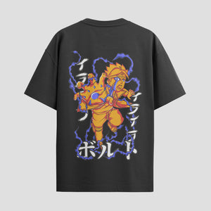 Playera urbana de anime y gaming ExtraLife MX, corte Standard Fit unisex ligero y transpirable en color Deep Black y Pure White, ropa de uso diario para gym y casual.