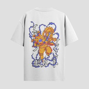 Playera urbana de anime y gaming ExtraLife MX, corte Standard Fit unisex ligero y transpirable en color Deep Black y Pure White, ropa de uso diario para gym y casual.