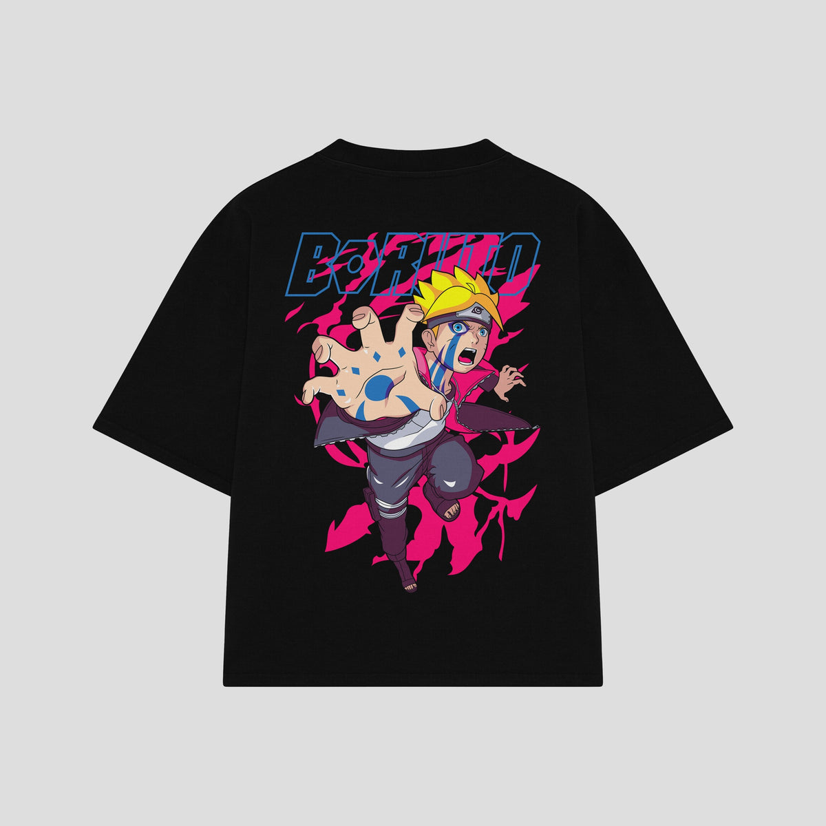 Playera streetwear premium de anime y gaming ExtraLife MX, corte oversized drop shoulder ligero y fresco en color Deep Black y Off-White, moda urbana mexicana de culto.