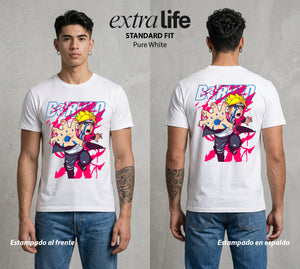 La Aldea Oculta | El Legado Ninja #00337 - Playera Standard Fit | Pure White - Foto en modelo