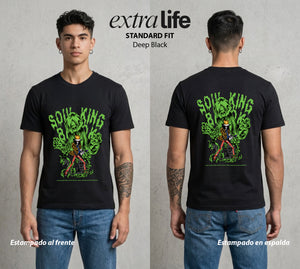 Mar de los Piratas | El Musico del Mas Alla #00344 - Playera Standard Fit | Deep Black - Foto en modelo