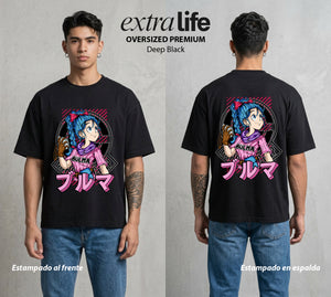 El Poder de las Esferas | La Genio del Universo #00345 - Playera Oversized Premium | Deep Black - Foto en modelo