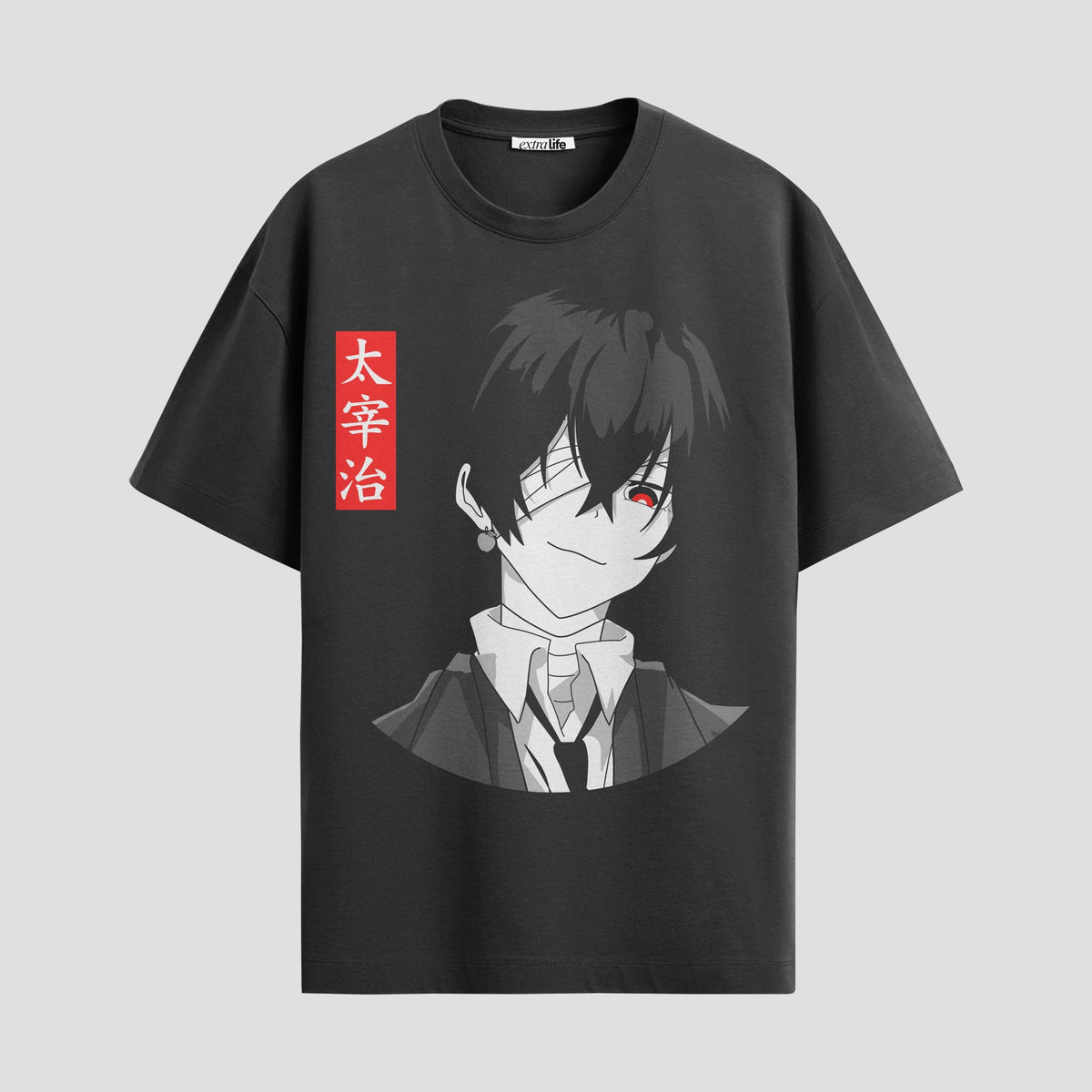 Playera urbana de anime y gaming ExtraLife MX, corte Classic Premium unisex ligero y transpirable en color Deep Black y Pure White, ropa de uso diario para gym y casual.