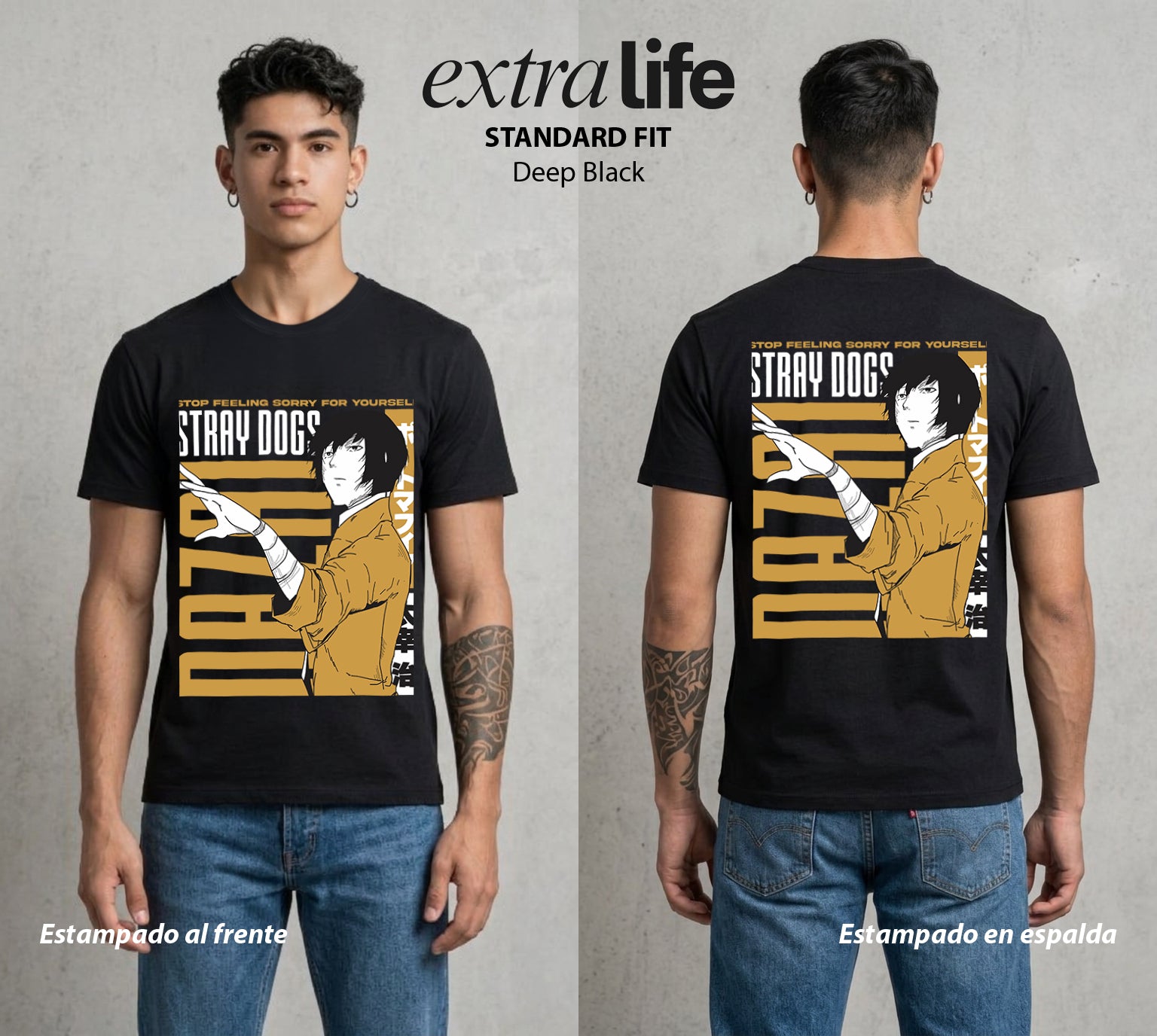 Los Detectives Literarios | El Detective Suicida #00347 - Playera Standard Fit | Deep Black - Foto en modelo