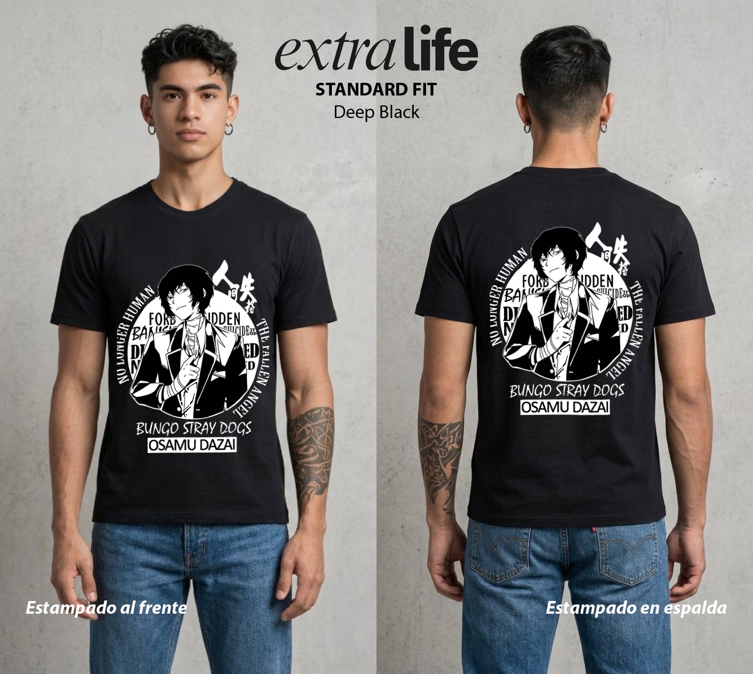 Los Detectives Literarios | El Poder del Literarios #00348 - Playera Standard Fit | Deep Black - Foto en modelo