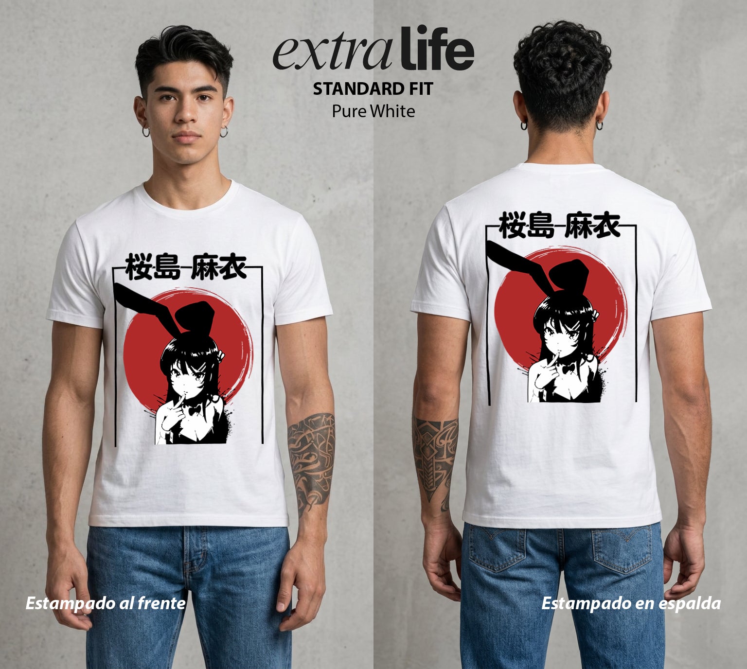 El Sindrome de la Chica | La Chica del Sindrome #00349 - Playera Standard Fit | Pure White - Foto en modelo