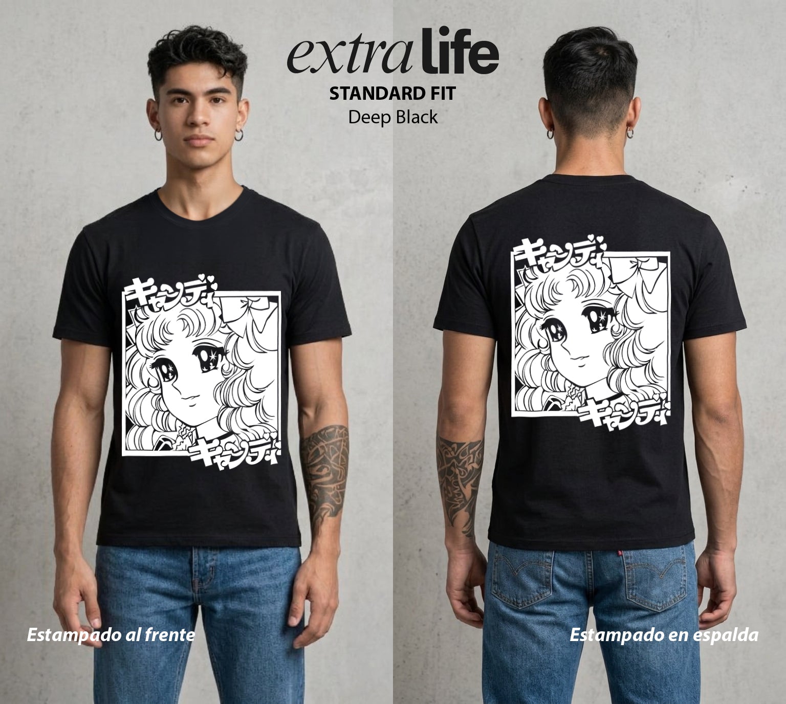 El Orfanato del Amor | La Huerfana del Amor #00351 - Playera Standard Fit | Deep Black - Foto en modelo