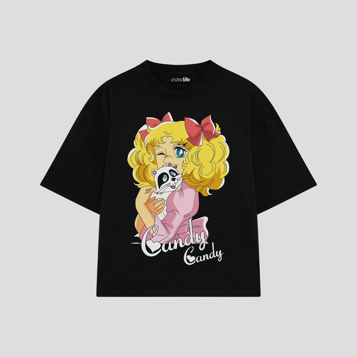 Playera streetwear premium de anime y gaming ExtraLife MX, corte oversized drop shoulder ligero y fresco en color Deep Black y Off-White, moda urbana mexicana de culto.