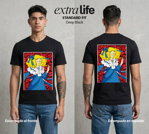 El Orfanato del Amor | La Alegria del Orfanato #00357 - Playera Standard Fit | Deep Black - Foto en modelo
