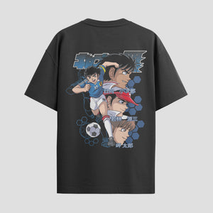 Playera urbana de anime y gaming ExtraLife MX, corte Standard Fit unisex ligero y transpirable en color Deep Black y Pure White, ropa de uso diario para gym y casual.