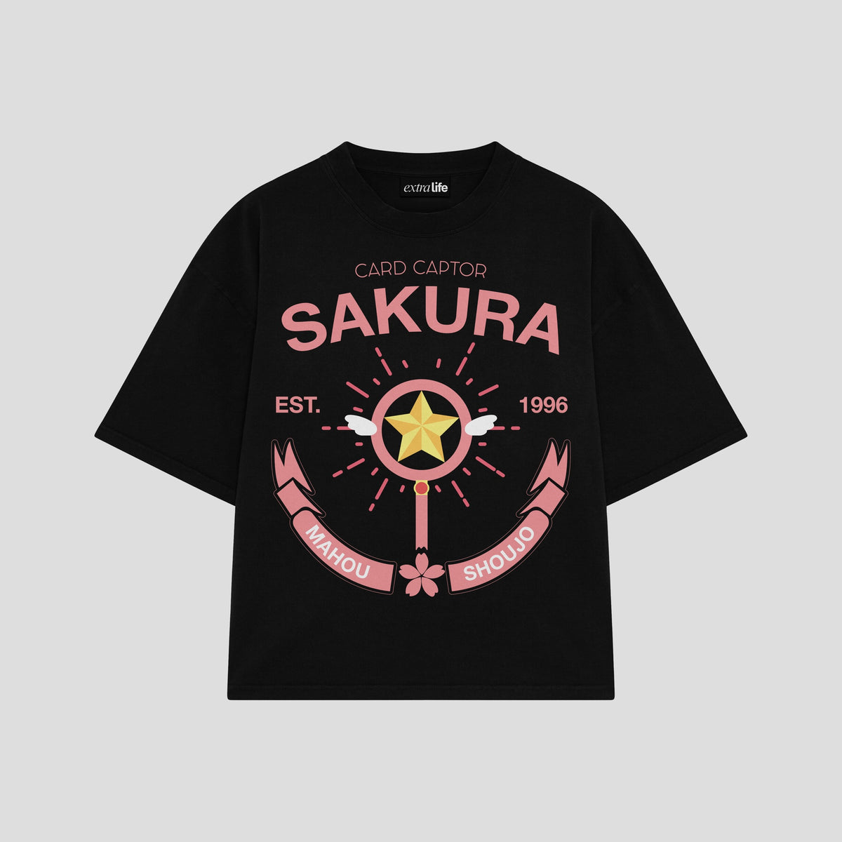 Playera streetwear premium de anime y gaming ExtraLife MX, corte oversized drop shoulder ligero y fresco en color Deep Black y Off-White, moda urbana mexicana de culto.