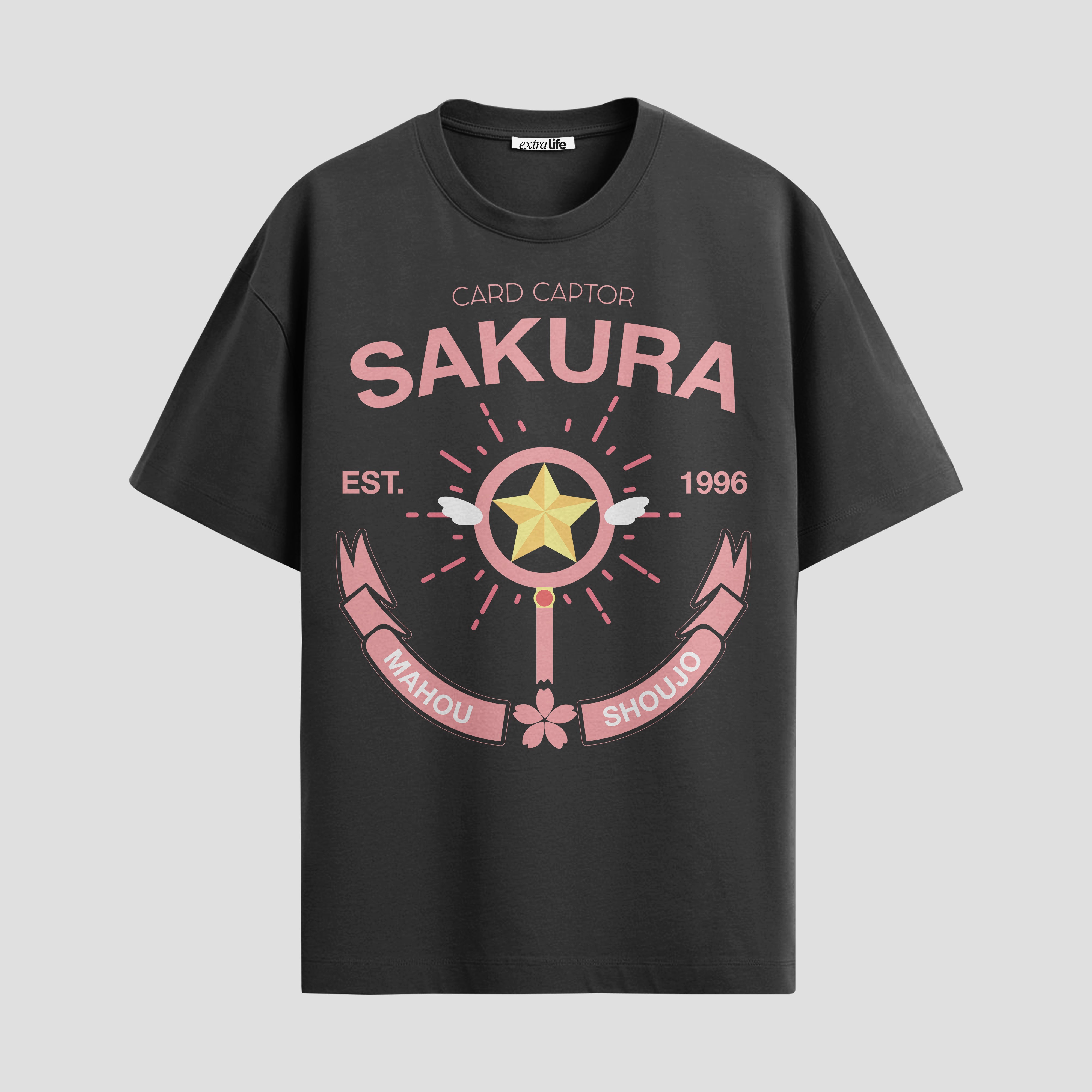 Playera urbana de anime y gaming ExtraLife MX, corte Standard Fit unisex ligero y transpirable en color Deep Black y Pure White, ropa de uso diario para gym y casual.