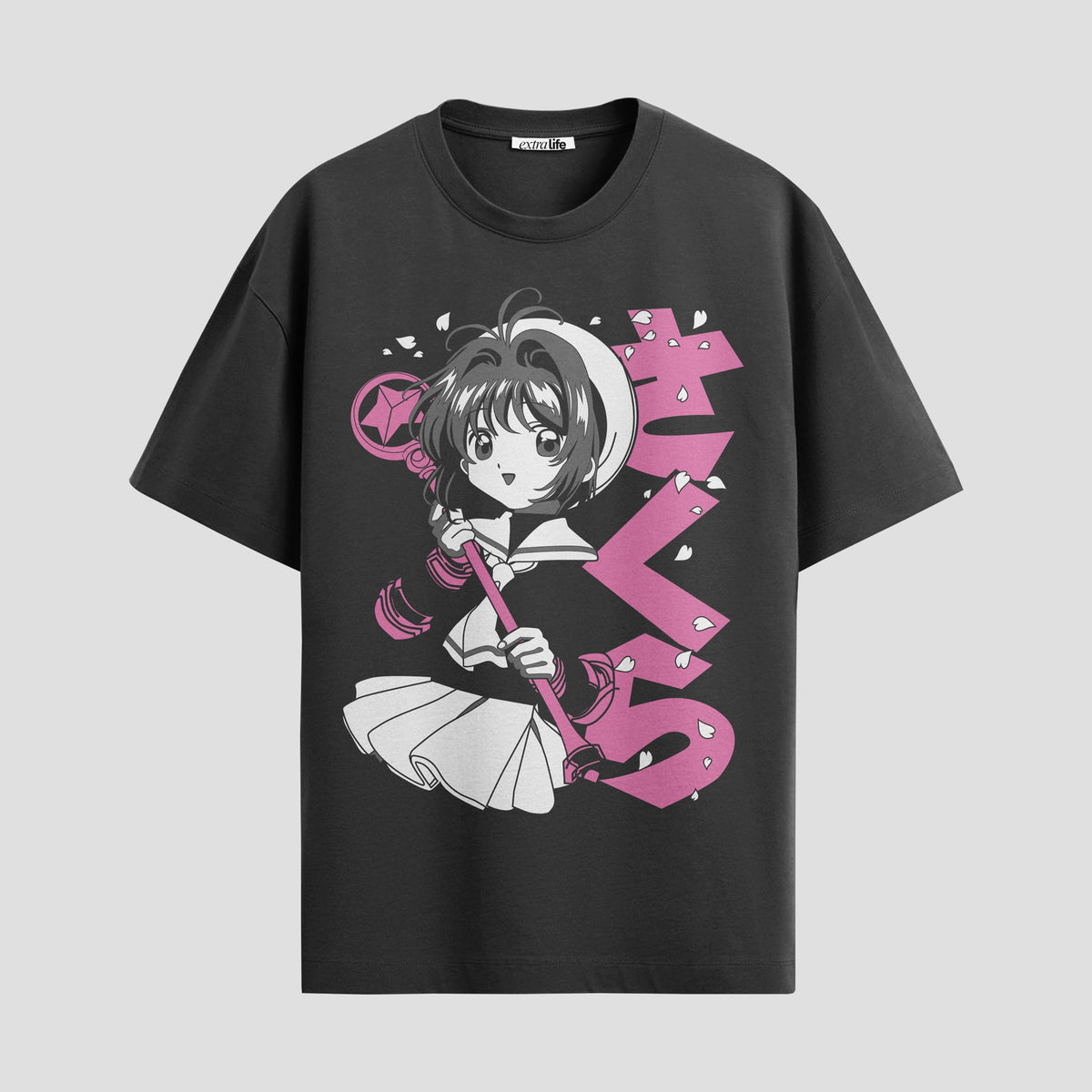 Playera urbana de anime y gaming ExtraLife MX, corte Classic Premium unisex ligero y transpirable en color Deep Black y Pure White, ropa de uso diario para gym y casual.