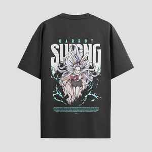 Playera urbana de anime y gaming ExtraLife MX, corte Standard Fit unisex ligero y transpirable en color Deep Black y Pure White, ropa de uso diario para gym y casual.