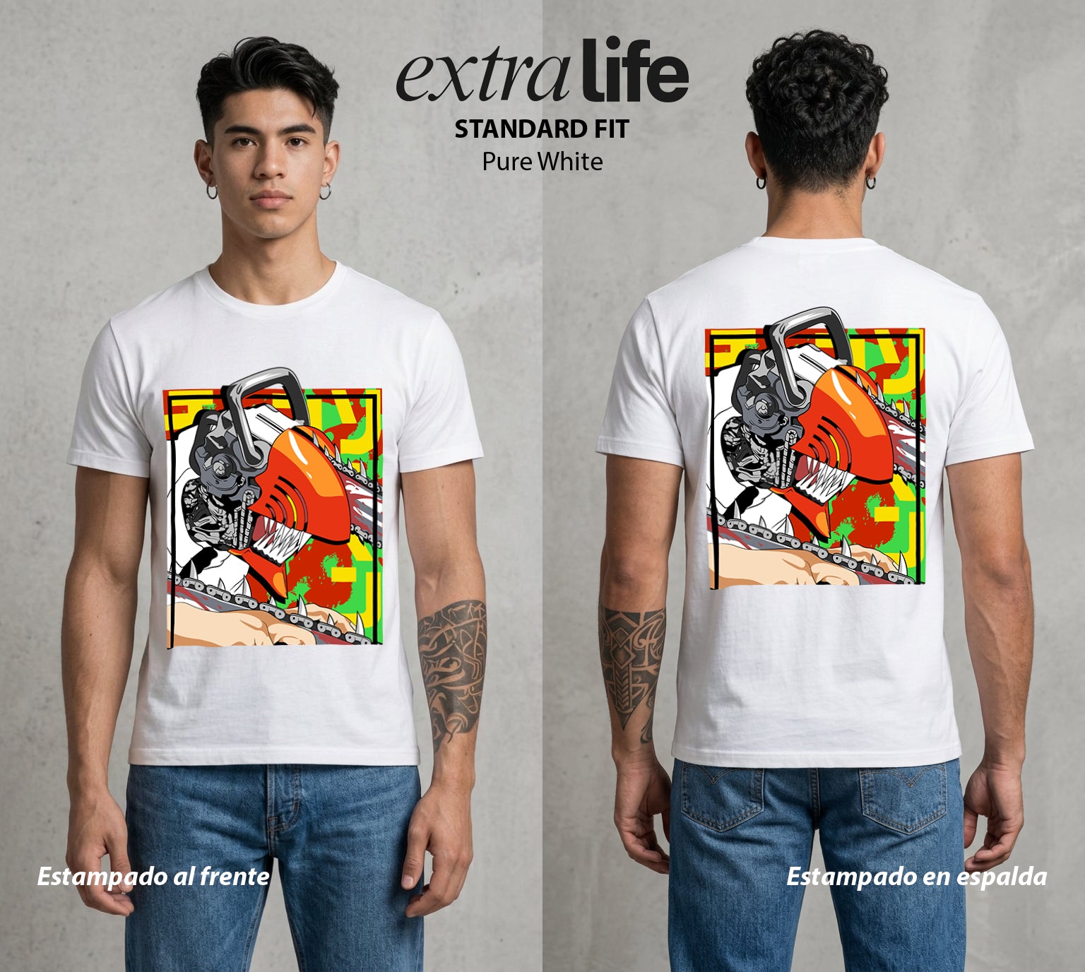 El Contrato Infernal | La Sierra del Extra #00369 - Playera Standard Fit | Pure White - Foto en modelo
