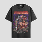 Playera urbana de anime y gaming ExtraLife MX, corte Standard Fit unisex ligero y transpirable en color Deep Black y Pure White, ropa de uso diario para gym y casual.