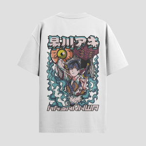 Playera urbana de anime y gaming ExtraLife MX, corte Standard Fit unisex ligero y transpirable en color Deep Black y Pure White, ropa de uso diario para gym y casual.