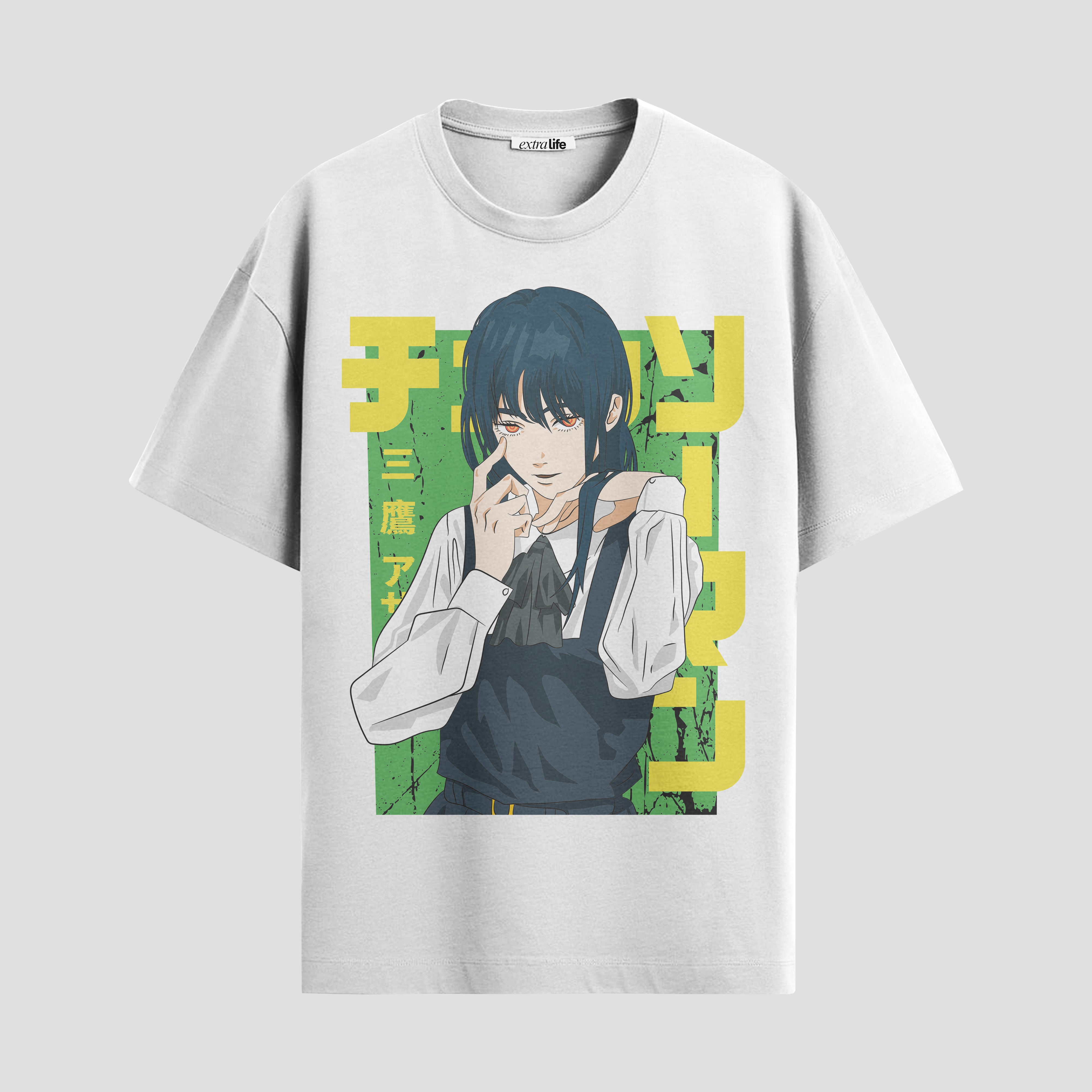 Playera urbana de anime y gaming ExtraLife MX, corte Standard Fit unisex ligero y transpirable en color Deep Black y Pure White, ropa de uso diario para gym y casual.