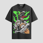 Playera urbana de anime y gaming ExtraLife MX, corte Standard Fit unisex ligero y transpirable en color Deep Black y Pure White, ropa de uso diario para gym y casual.