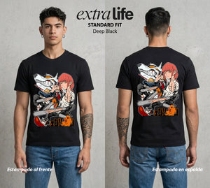 El Contrato Infernal | El Equipo del Contrato #00384 - Playera Standard Fit | Deep Black - Foto en modelo