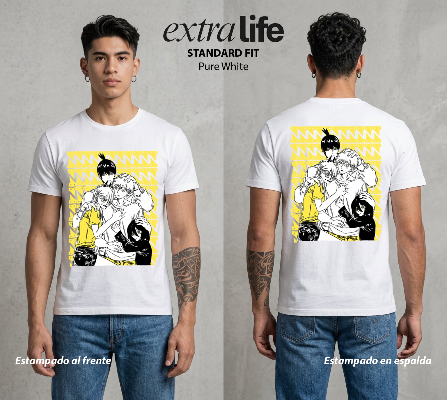 El Contrato Infernal | El Equipo del Contrato #00388 - Playera Standard Fit | Pure White - Foto en modelo
