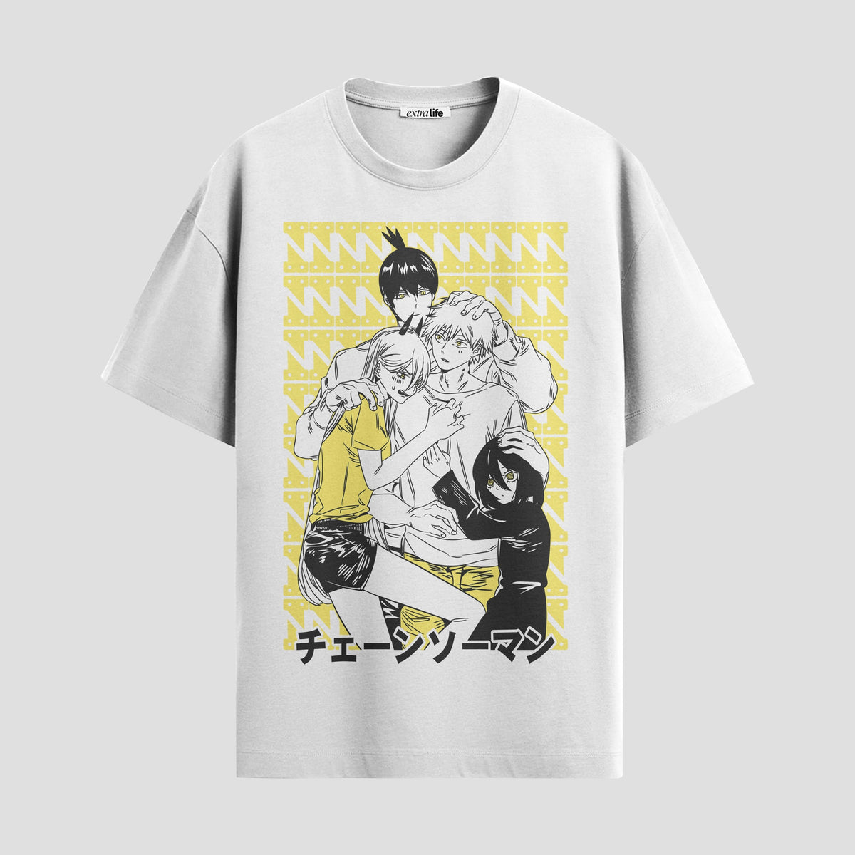Playera urbana de anime y gaming ExtraLife MX, corte Classic Premium unisex ligero y transpirable en color Deep Black y Pure White, ropa de uso diario para gym y casual.