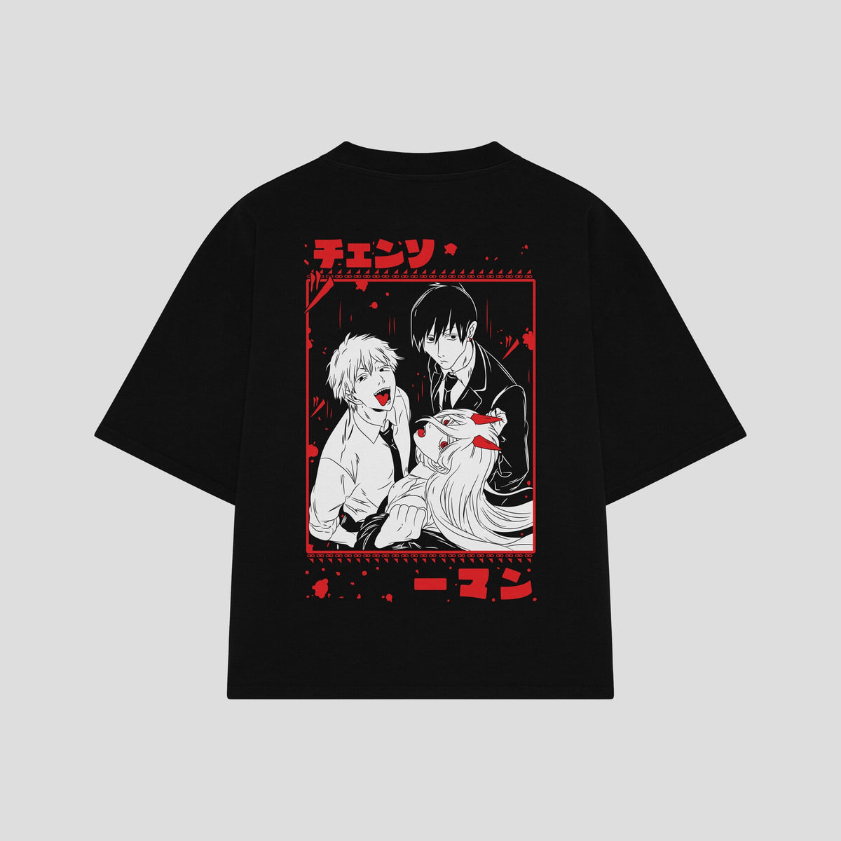 Playera streetwear premium de anime y gaming ExtraLife MX, corte oversized drop shoulder ligero y fresco en color Deep Black y Off-White, moda urbana mexicana de culto.