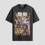 Playera urbana de anime y gaming ExtraLife MX, corte Standard Fit unisex ligero y transpirable en color Deep Black y Pure White, ropa de uso diario para gym y casual.