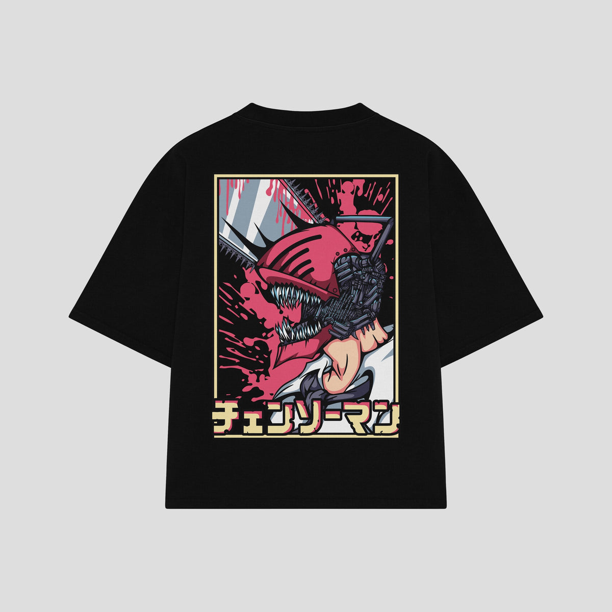 Playera streetwear premium de anime y gaming ExtraLife MX, corte oversized drop shoulder ligero y fresco en color Deep Black y Off-White, moda urbana mexicana de culto.