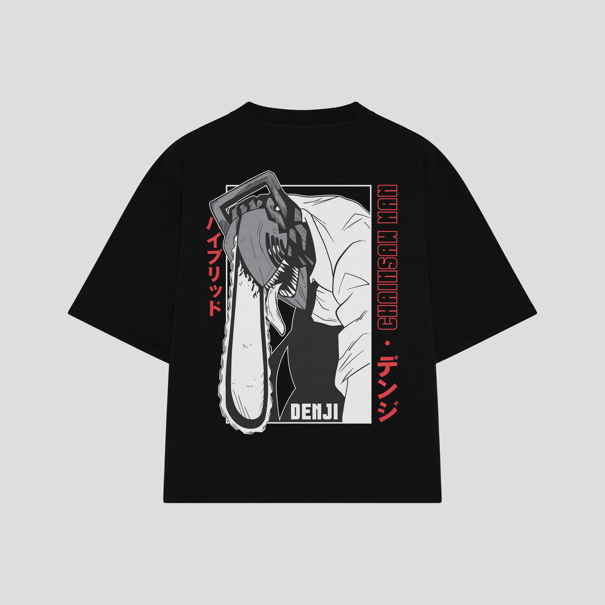 Playera streetwear premium de anime y gaming ExtraLife MX, corte oversized drop shoulder ligero y fresco en color Deep Black y Off-White, moda urbana mexicana de culto.