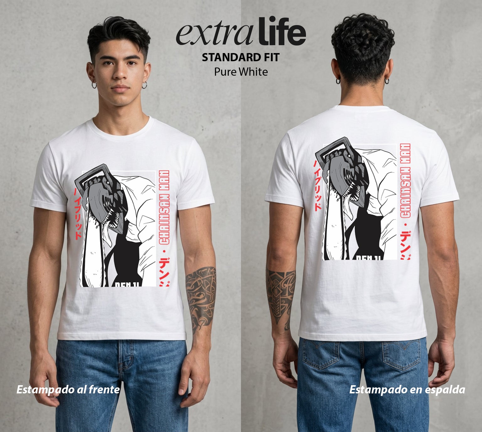 El Contrato Infernal | El Heroe de la Sierra #00396 - Playera Standard Fit | Pure White - Foto en modelo