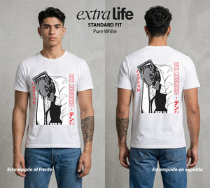 El Contrato Infernal | El Heroe de la Sierra #00396 - Playera Standard Fit | Pure White - Foto en modelo