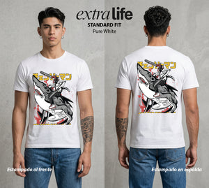 El Contrato Infernal | El Chico de la Sierra #00398 - Playera Standard Fit | Pure White - Foto en modelo