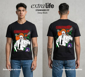 El Contrato Infernal | El Heroe de la Sierra #00403 - Playera Standard Fit | Deep Black - Foto en modelo